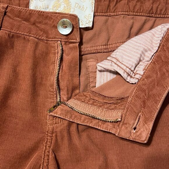 Bella Dahl Anthropologie Corduroy Pants Sz 31 Burnt Orange Fall Academia Casual - Picture 2 of 11